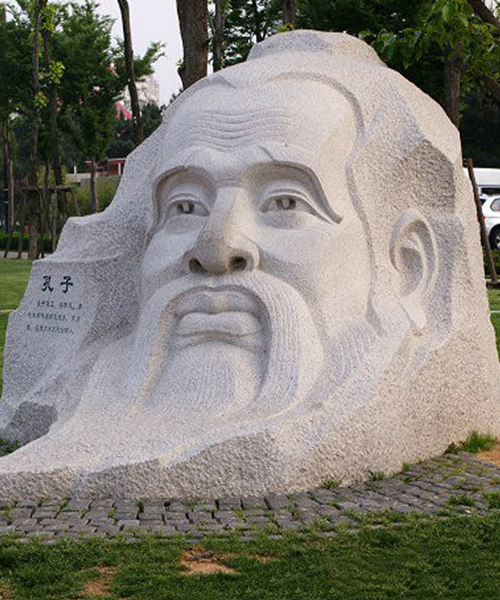 校園人物石雕孔子
