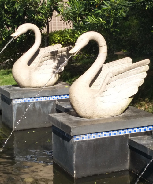 天鵝 石雕