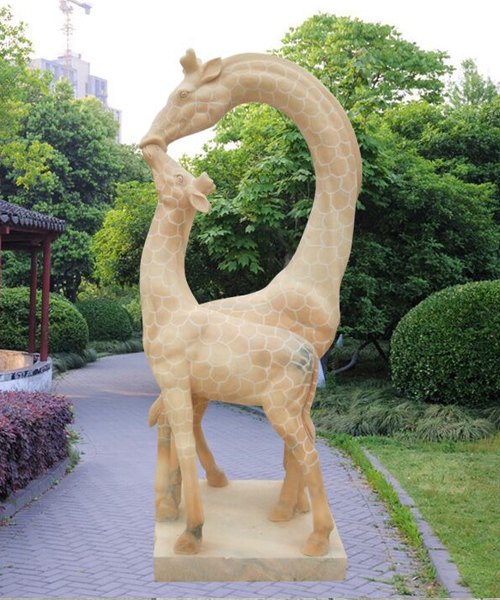 長頸鹿石雕