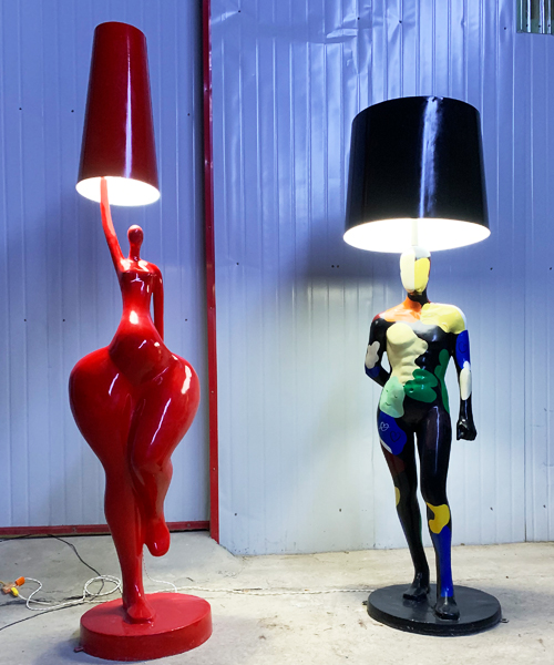 玻璃鋼抽象人物雕塑