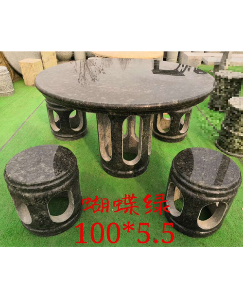蝴蝶綠石桌凳