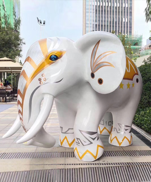 玻璃鋼大象雕塑